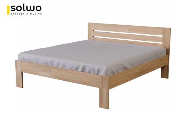 Masivní postel AMANDA - Solwo Design Materiál: Buk cink, Barevne provedení: Olejování přírodní 101/201, Specifikace: 160x200
