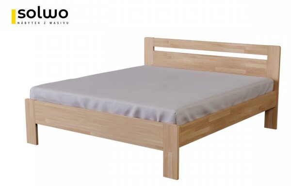 Masivní postel ANGELIKA - Solwo Design Materiál: Buk cink, Barevne provedení: Olejování přírodní 101/201, Specifikace: 140x200