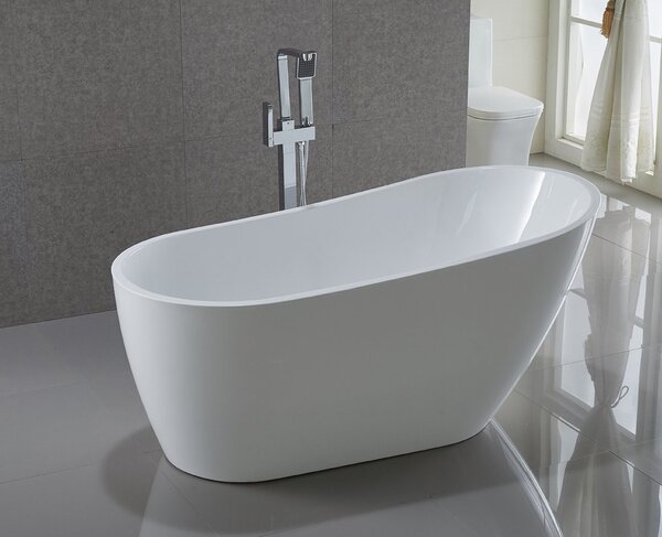 Aqualine Aqualine, TISA volně stojící vana 150x75 cm, bílá, E1575