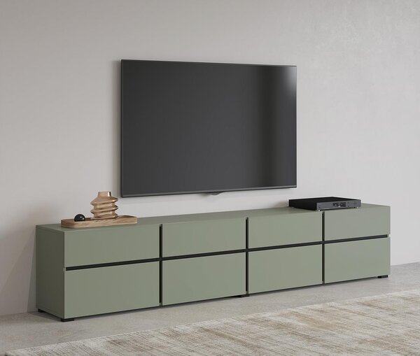 RTV komoda CROSI 40 zelená / černá