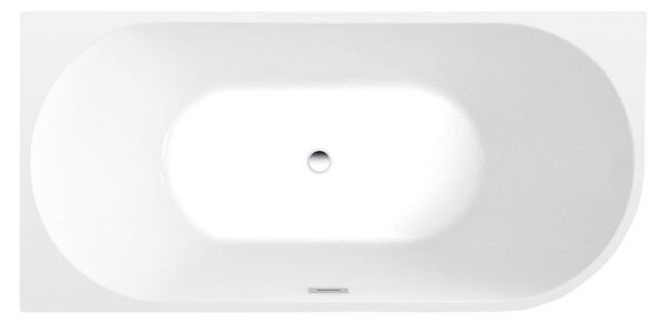 Aqualine Aqualine, TIBERA L rohová stojící vana 170x80cm, bílá, E1026