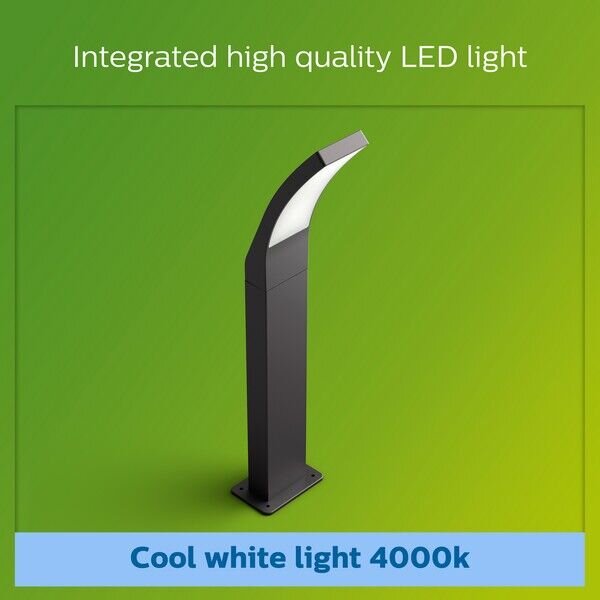 Philips 8719514417779 Splay venkovní svítidlo sloupek LED 12W/1200lm 4000K IP44 antracit