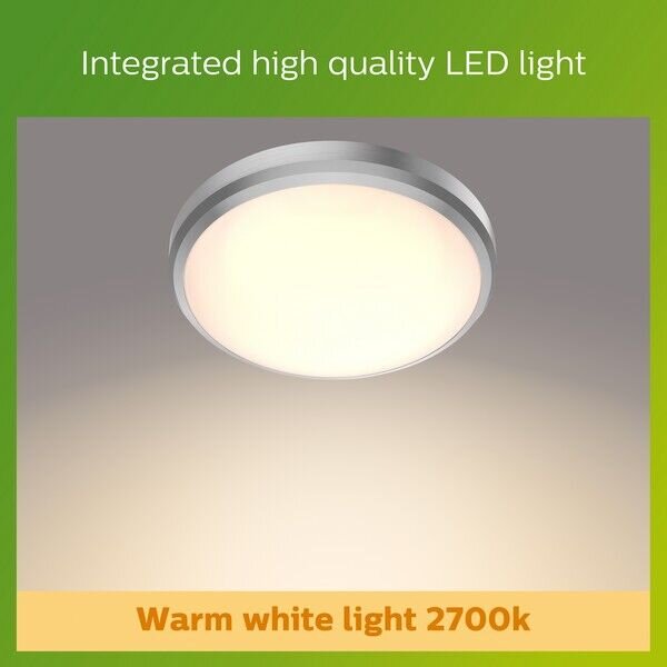Philips 8719514417830 Doris venkovní stropní svítidlo LED 6W/600lm 2700K IP54 nikl