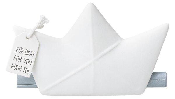Porcelánová dekorace na vzkazy Boat