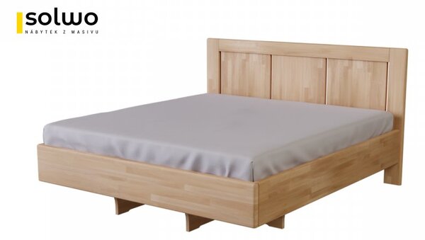 Masivní postel ANDROMEDA - Solwo Design Materiál: Buk cink, Barevne provedení: Olejování přírodní 101/201, Specifikace: 180x200