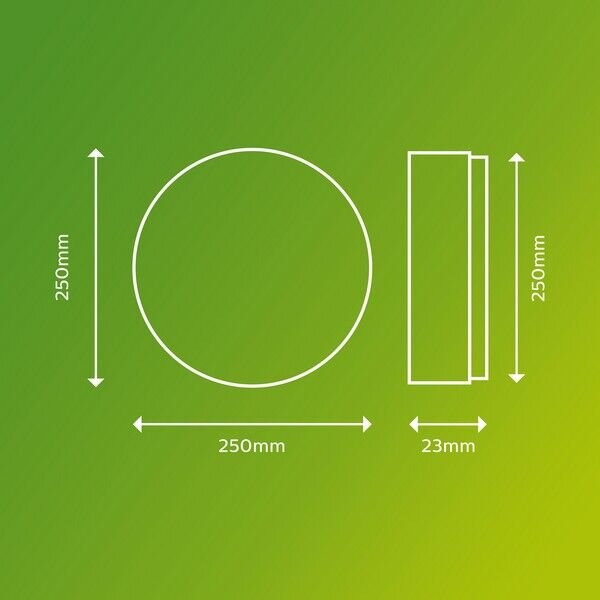 Philips 8719514418011 SuperSlim venkovní stropní svítidlo LED 15W/1500lm 4000K IP54 černá SceneSwitch