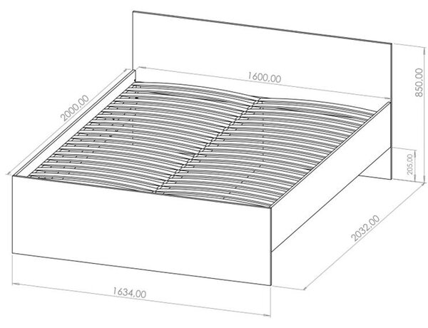 Postel 160x200 MAXIS 04 kašmír