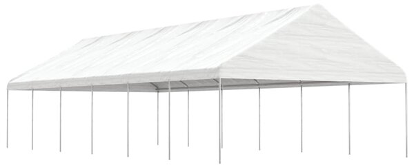 Altán se střechou bílý 13,38 x 5,88 x 3,75 m polyethylen 3155522