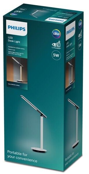 Philips 8719514420410 Ivory stolní dotyková lampička 5W/130lm 2700-5000K USB bílá stmívatelná