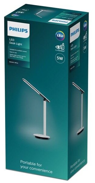 Philips 8719514420410 Ivory stolní dotyková lampička 5W/130lm 2700-5000K USB bílá stmívatelná