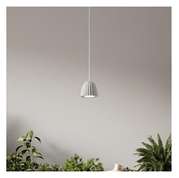 Ondaluce - Lustr na lanku CONCRETE 1xGU10/7,5W/230V pr. 10,5 cm beton/šedá