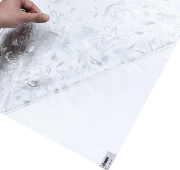 Okenní fólie matná květinový vzor 90 x 500 cm PVC 155849