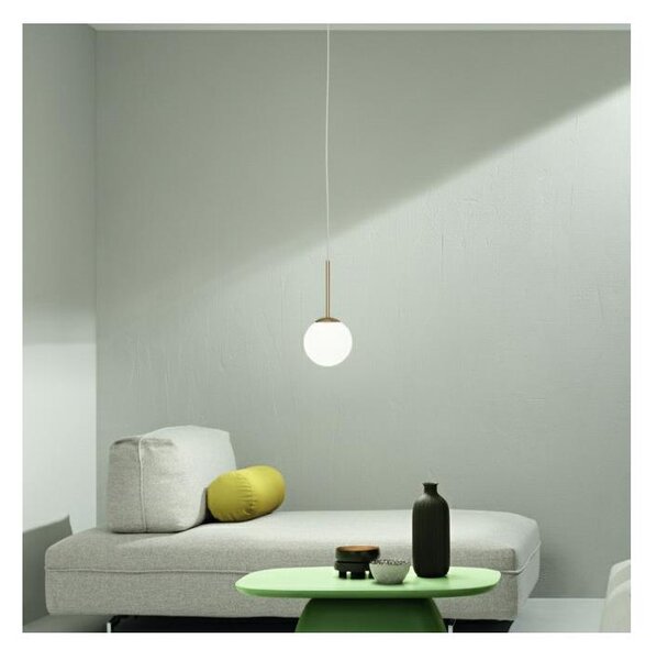 Ondaluce - Lustr na lanku JEWEL 1xE14/10W/230V pr. 17 cm zlatá/bílá