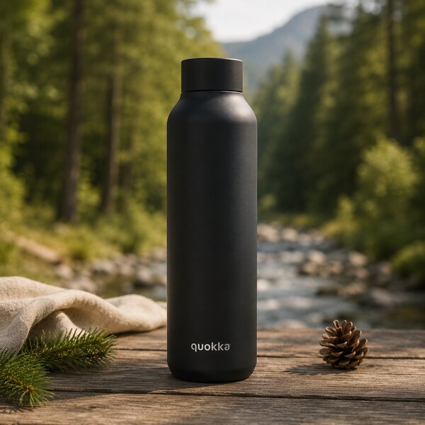 Nerezová termoláhev Solid, 850ml, Quokka, černá