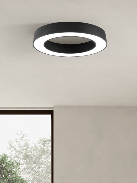 Ondaluce - LED Stmívatelné stropní svítidlo GLOBUS LED/80W/230V pr. 100 cm černá