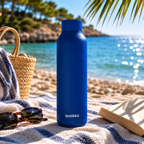 Nerezová termoláhev Solid , 850ml, Quokka, modrá