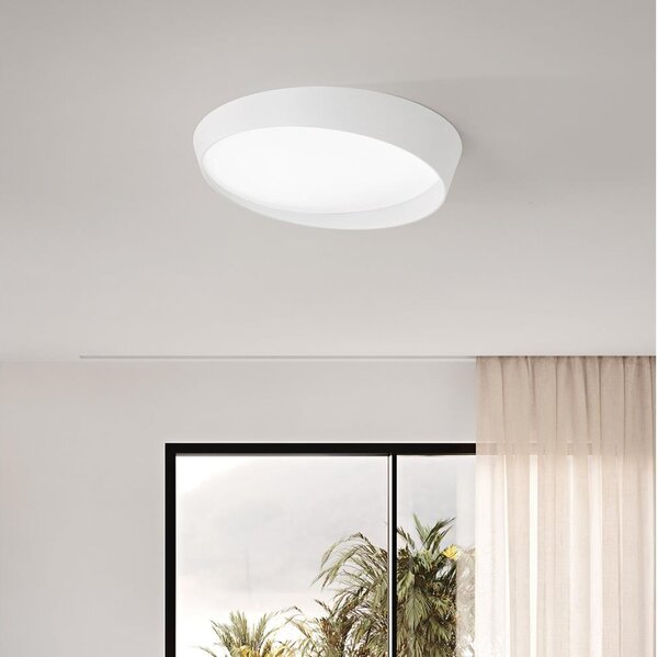 Ondaluce - LED Stmívatelné stropní svítidlo HALF LED/25W/230V pr. 38,5 cm bílá