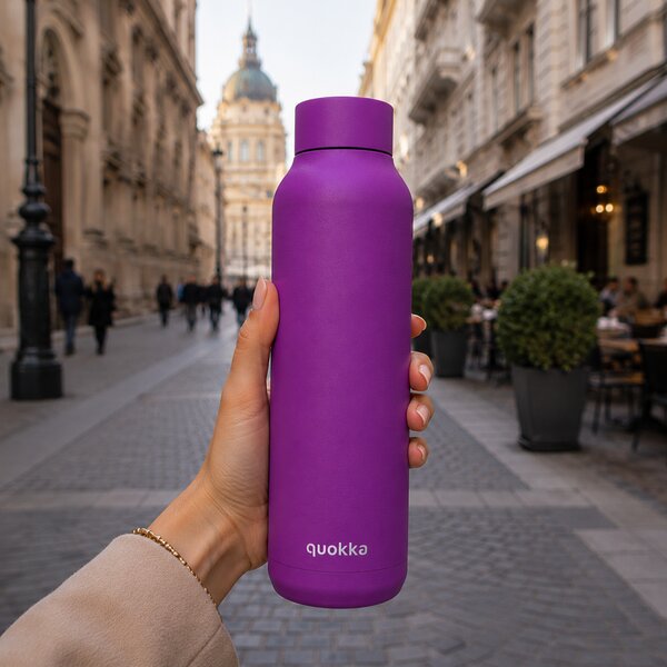 Nerezová termoláhev Solid, 850ml, Quokka, fialová