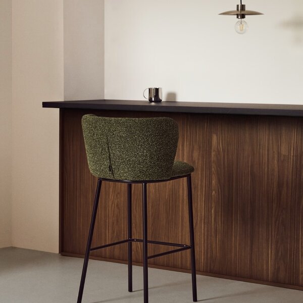 Kave Home Zelená barová židle Ciselia 75 cm