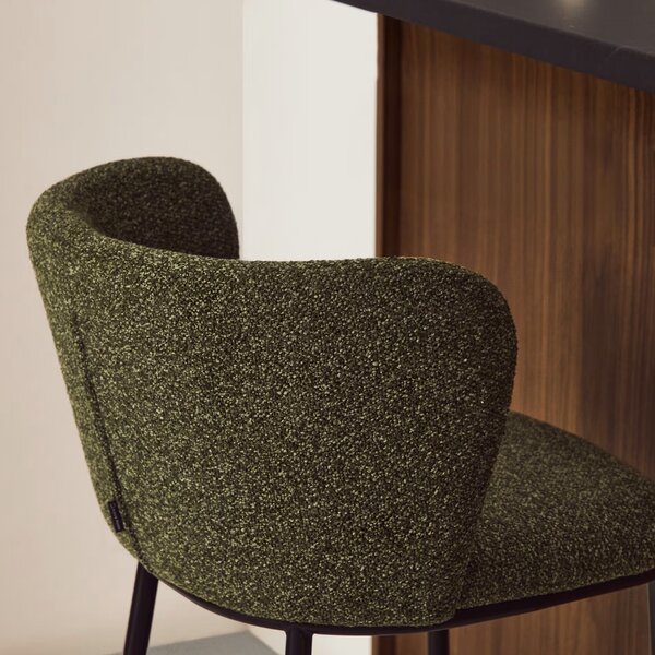 Kave Home Zelená barová židle Ciselia 65 cm