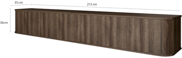 RTV komoda závěsná AZELIO 215 dub barock