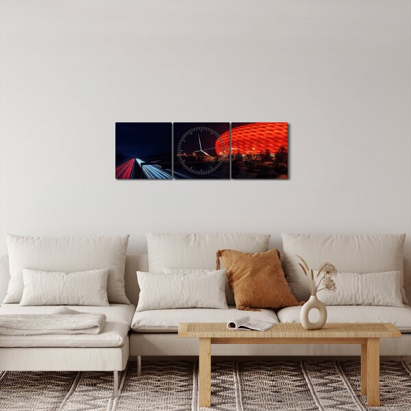 Obraz dálnice (s hodinami) (90x30 cm)