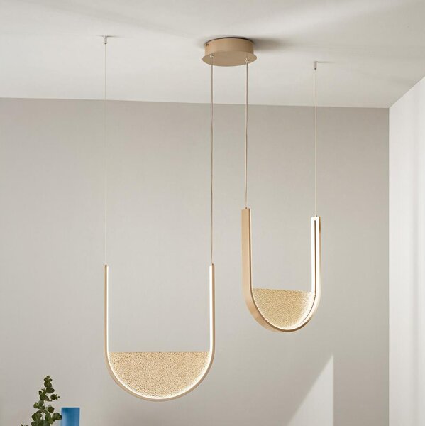 Ondaluce - LED Stmívatelný lustr na lanku LOTUS LED/55W/230V zlatá