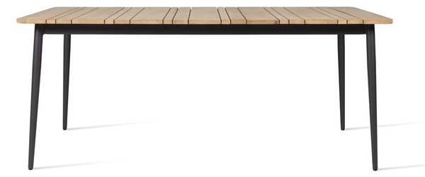 Vincent Sheppard Jídelní stůl Leo, Vincent Sheppard, obdélníkový 180x90x75 cm, rám hliník barva lava, deska teak
