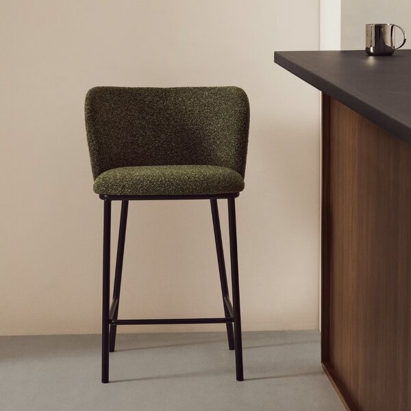 Kave Home Zelená barová židle Ciselia 65 cm
