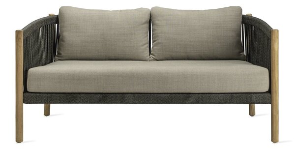 Vincent Sheppard Pohovka 2,5-místná Lento, Vincent Sheppard, 160x83x78 cm, rám teak, výplet lanko barva anthracite, bez sedáků
