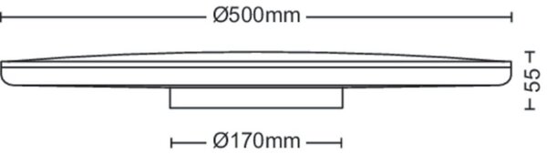 Philips 8719514432086 Ozziet stropní svítidlo LED 36W/3900lm 2700K černá SceneSwitch
