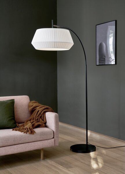 Nordlux - Stojací lampa DICTE 1xE27/60W/230V černá/bílá