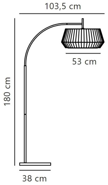 Nordlux - Stojací lampa DICTE 1xE27/60W/230V černá/bílá