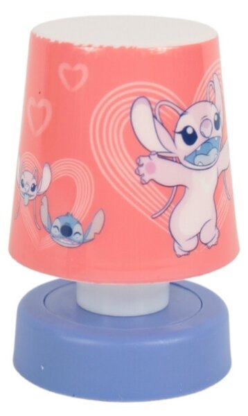 LED dětská noční lampička LILO & STITCH 11 cm růžová