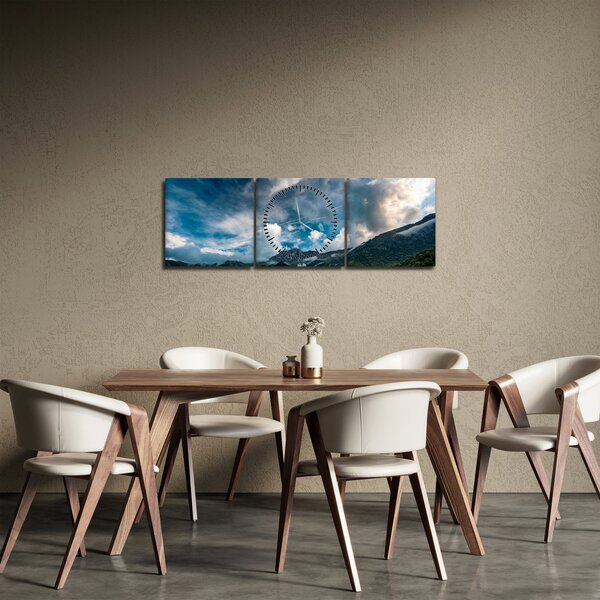 Obraz hor (s hodinami) (90x30 cm)
