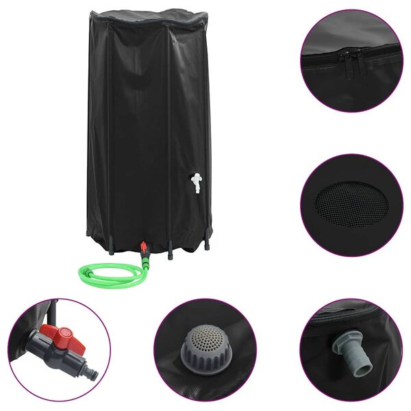 Nádrž na vodu s kohoutkem skládací 250 l PVC 155998