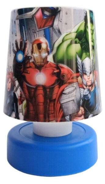LED dětská noční lampička AVENGERS 11 cm modrá