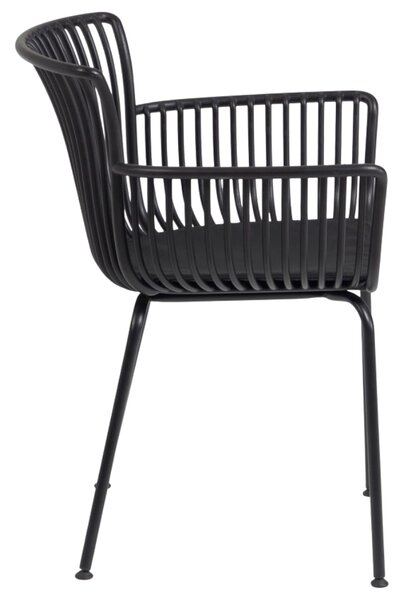 Kave Home Černá plastová zahradní židle Surpika