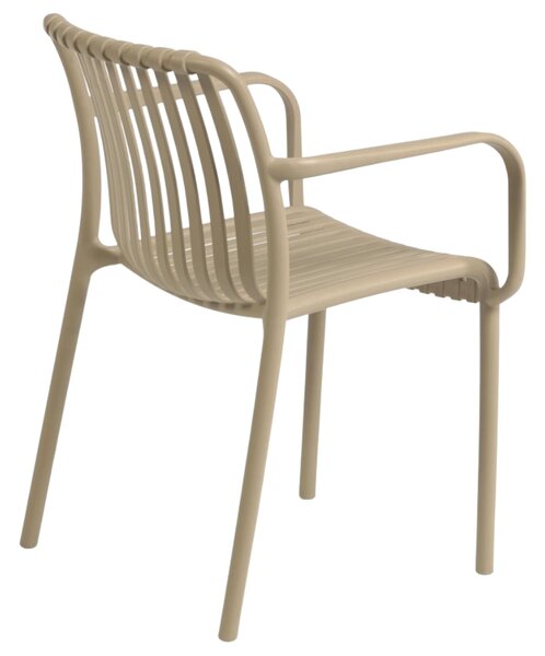 Kave Home Béžová plastová zahradní židle Isabellini