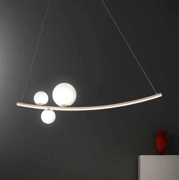 Ondaluce - LED Stmívatelný lustr na lanku ALTALENA LED/48W/230V zlatá/bílá