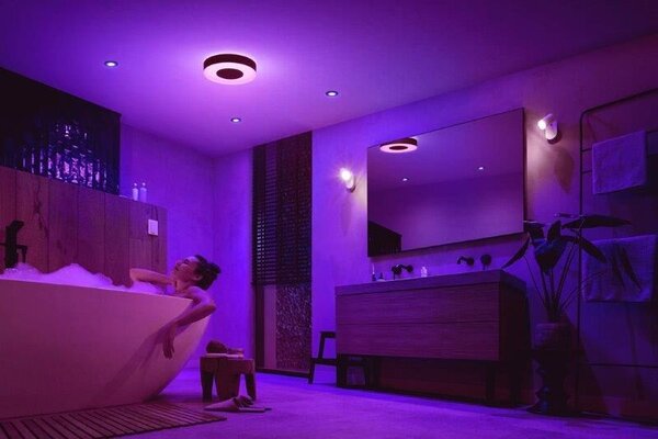 Philips HUE White and color ambiance 8719514452251 Xamento stropní svítidlo LED D381mm 33,5W/2350lm IP44 černá bluetooth