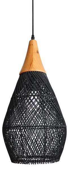 Ratanové závěsné svítidlo CATINI LF03-L černé