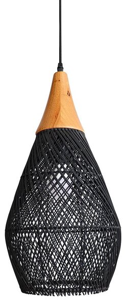 Ratanové závěsné svítidlo CATINI LF03-M černé