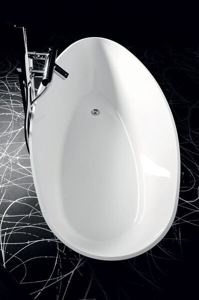 Gelco Gelco, ELIPSIE - vana, 1570x700x560mm, litý mramor, objem 260l, bílá lesk, GVEL1570