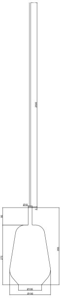 Ondaluce - Lustr na lanku THELMA 1xE27/15W/230V pr. 19 cm černá/kouřová šedá