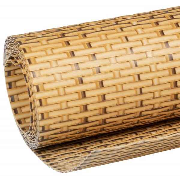 Balkonová zástěna světle hnědá 300 x 80 cm polyratan 156265