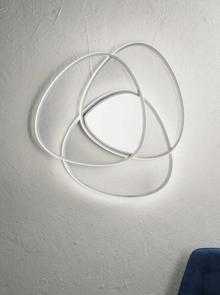 Ondaluce - LED Stmívatelné stropní svítidlo ROSE LED/60W/230V 50x54 cm stříbrná