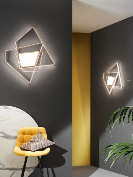 Ondaluce - LED Stmívatelné stropní svítidlo GALAXY LED/90W/230V 71x84 cm zlatá
