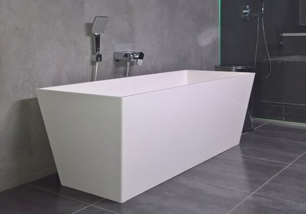Gelco Gelco, KVADRIE - vana, 1590x650x550mm, litý mramor, objem 360l, bílá lesk, GVKV1590