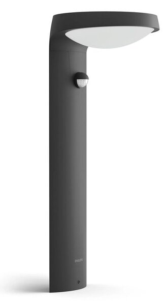 Philips 8719514476851 Tyla exteriérový sloupek LED se senzorem 9W 820lm/180lm 2700K antracit